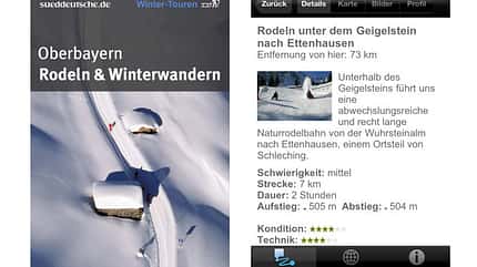 Winter-Touren-App "Rodeln & Winterwandern in Oberbayern" Winter-Touren-App "Rodeln & Winterwandern in Oberbayern"