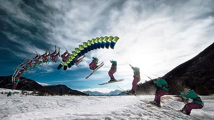 So funktioniert Snowkiten So funktioniert Snowkiten