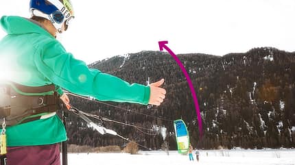 So funktioniert Snowkiten So funktioniert Snowkiten