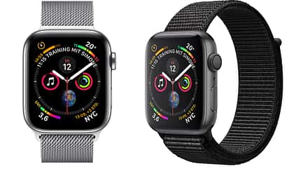 Das Display der Apple Watch 4 ist um 30 Prozent größer als bei der Apple Watch Series 3 Das Display der Apple Watch 4 ist um 30 Prozent größer als bei der Apple Watch Series 3