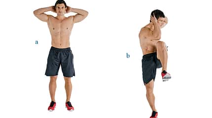 Crunches im Stehen Crunches im Stehen