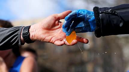 Übergabe von Wasser in einer Alge Übergabe von Wasser in einer Alge