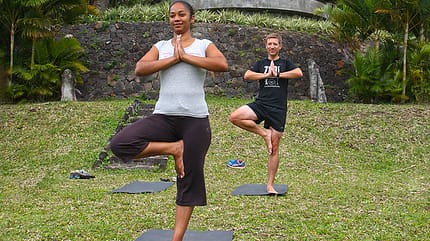 Größte Herausforderung: eine Yoga-Session steht auf dem Plan Größte Herausforderung: eine Yoga-Session steht auf dem Plan