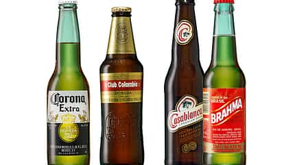 Von links: Beliebte Biere aus Mexiko, Kolumbien, Marokko und Brasilien Von links: Beliebte Biere aus Mexiko, Kolumbien, Marokko und Brasilien