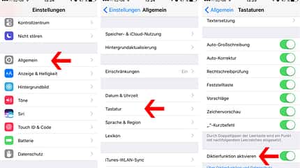 So schalten Sie die Diktierfunktion bei iOS ein So schalten Sie die Diktierfunktion bei iOS ein