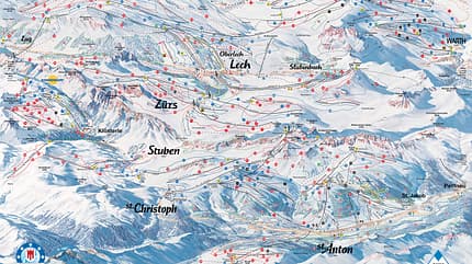 Pistenplan Lech/ Zuers Pistenplan Lech/ Zuers