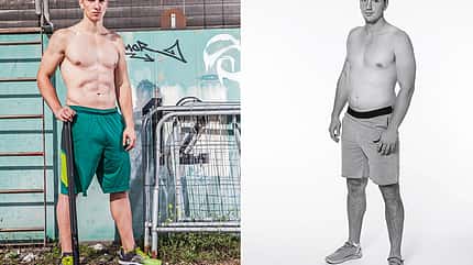 Jannis' Vorher-Nachher-Vergleich: In 8 Wochen mehr Muskeln und weniger Fett Jannis' Vorher-Nachher-Vergleich: In 8 Wochen mehr Muskeln und weniger Fett