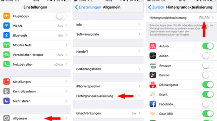 Hintergrundaktualisierung in iOS auf WLAN stellen Hintergrundaktualisierung in iOS auf WLAN stellen