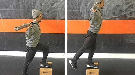 Kraft-Move: Step-ups mit Langhantel Kraft-Move: Step-ups mit Langhantel