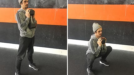 Kraft-Move: Weite Kniebeugen mit Kettlebell Kraft-Move: Weite Kniebeugen mit Kettlebell