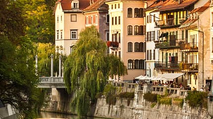 Das alte Stadtzentrum von Ljublana Das alte Stadtzentrum von Ljublana