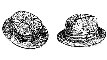 links: Pork Pie / rechts: Trilby links: Pork Pie / rechts: Trilby