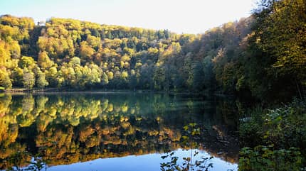 Die mit Wasser gefüllten Mulden in der Vulkaneifel sind vor rund 11.000 Jahren entstanden Die mit Wasser gefüllten Mulden in der Vulkaneifel sind vor rund 11.000 Jahren entstanden