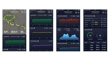 Über die Coros-App lassen sich die Einstellungen der Uhr verändern und die Trainings analysieren. 