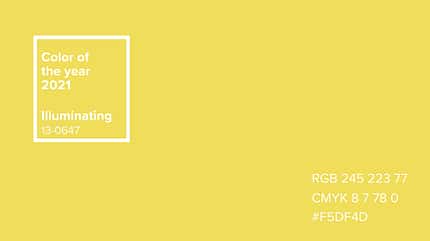 Pantone Farbe Illuminating