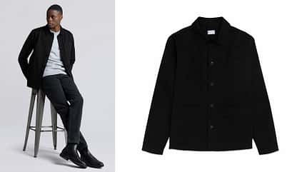 Schwarzes Overshirt von Asket Schwarzes Overshirt von Asket