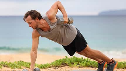 Fitness,Man,Training,Dumbbells,Plank,Row,Exercise,Lifting,Dumbbell,Weights
