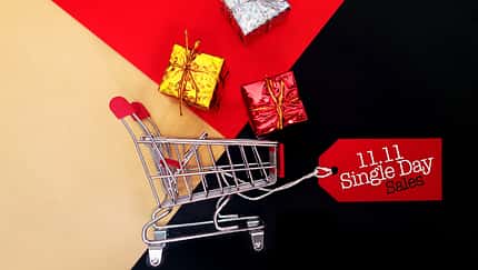 Am 11.11 ist Singles Day und du kannst tolle Rabatte ergattern.