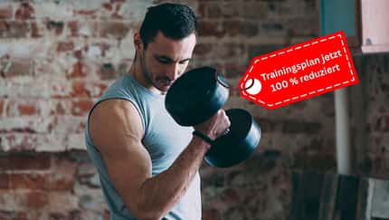 Unser Trainingsplan 'Fit mit Kurzhanteln ist jetzt 100% rabattiert.