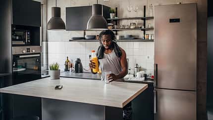 Man in kitchen Man in kitchen