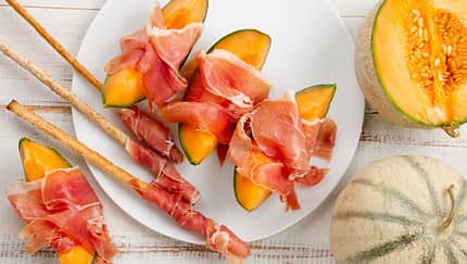 Luftgetrockneter Schinken mit Melone