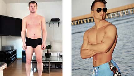 Bernd hat abgenommen: vorher wog er 81 und nachher 71 Kilo Bernd hat abgenommen: vorher wog er 81 und nachher 71 Kilo