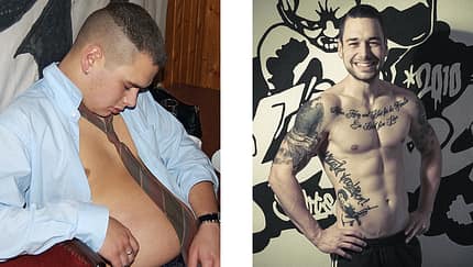David wog vorher 105 Kilo und nachher 80 Kilo