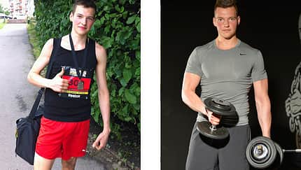 Alexander hat 20 Kilo reine Muskelmasse zugelegt