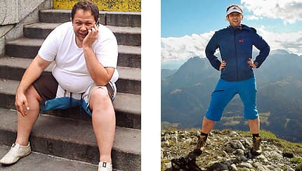 Vorher wog Roland 139 Kilo, nachher 93 Kilo