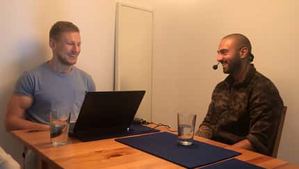 Coach Seyit mit unserem Redakteur Nico Airone