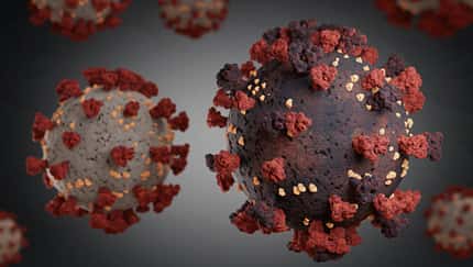 3-D-Darstellung einer Corona-Virus-Mutation