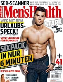 Die Titelseite der September-Ausgabe 2014 von Men's Health mit Covermodel Ronaldo