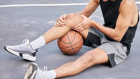 Basketball,,Man,And,Knee,In,Sports,Injury,On,The,Court