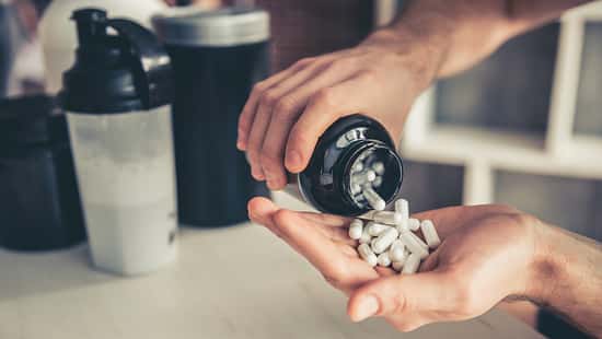 Man with sport nutrition