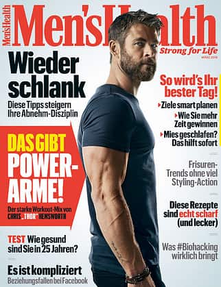 Die neue Men's Health – mit Chris Hemsworth auf dem Cover