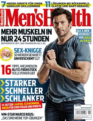 Juni-Ausgabe der Men's Health mit Hugh Jackman Juni-Ausgabe der Men's Health mit Hugh Jackman