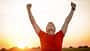 Successful,Man,Raising,Arms,After,Cross,Track,Running,On,Summer
