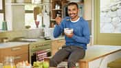 Man,,Portrait,And,Kitchen,With,Oats,For,Healthy,Food,,Diet