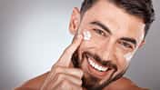 Man,,Face,And,Cream,For,Skincare,And,Beauty,Closeup,With