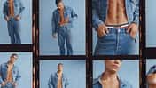 Männliches Model in Boxershorts von Levi's® Underwear, Jeans und Jeansjacke