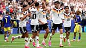 Die deutsche Fußballnationalmannschaft beim WM-Spiel gegen Curacao