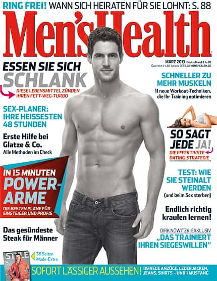Covermodel der Men's Health März-2013-Ausgabe Covermodel der Men's Health März-2013-Ausgabe