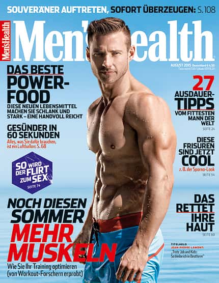Die August-Ausgabe 2015 der Men's Health – ab jetzt im Handel Die August-Ausgabe 2015 der Men's Health – ab jetzt im Handel