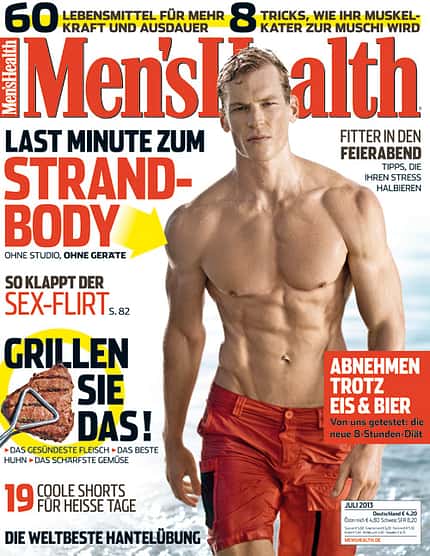 Die Titelseite der Mens Health-Ausgabe von Juli 2013 Die Titelseite der Mens Health-Ausgabe von Juli 2013