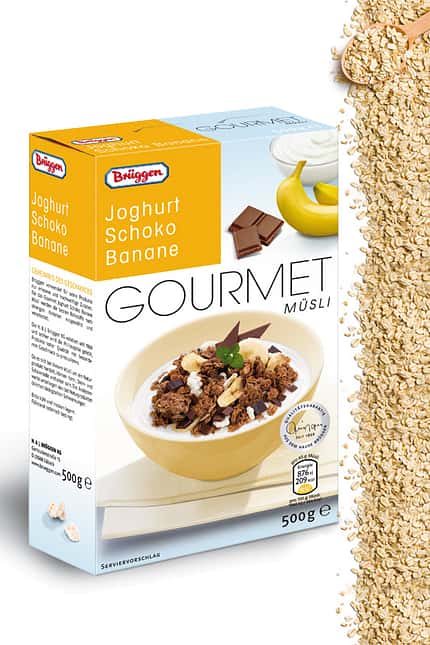 Gourmet Müsli "Joghurt Schoko Banane" von Brüggen Gourmet Müsli "Joghurt Schoko Banane" von Brüggen